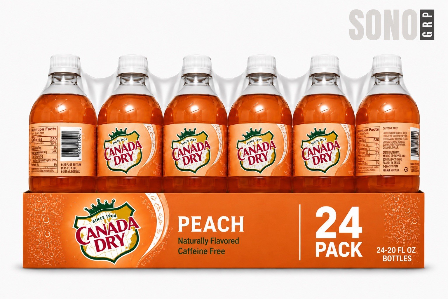 Canada Dry Peach Soda, 20 Fl Oz (Pack of 24) Canada Dry Peach Soda, 20 Fl Oz (Pack of 24)