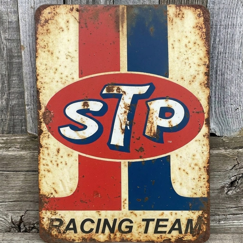 STP Racing Team 8 x 12 Vintage Novelty Metal Sign Made In USA New STP Racing Team 8 x 12 Vintage Novelty Metal Sign Made In USA New