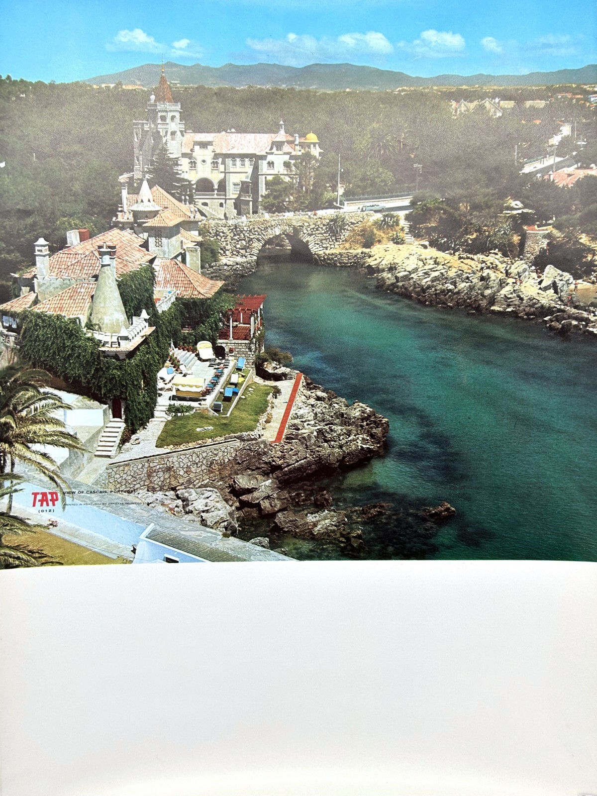 1960\'s Original TAP Air Portugal Airlines Poster - NEW OLD STOCK - Cascais