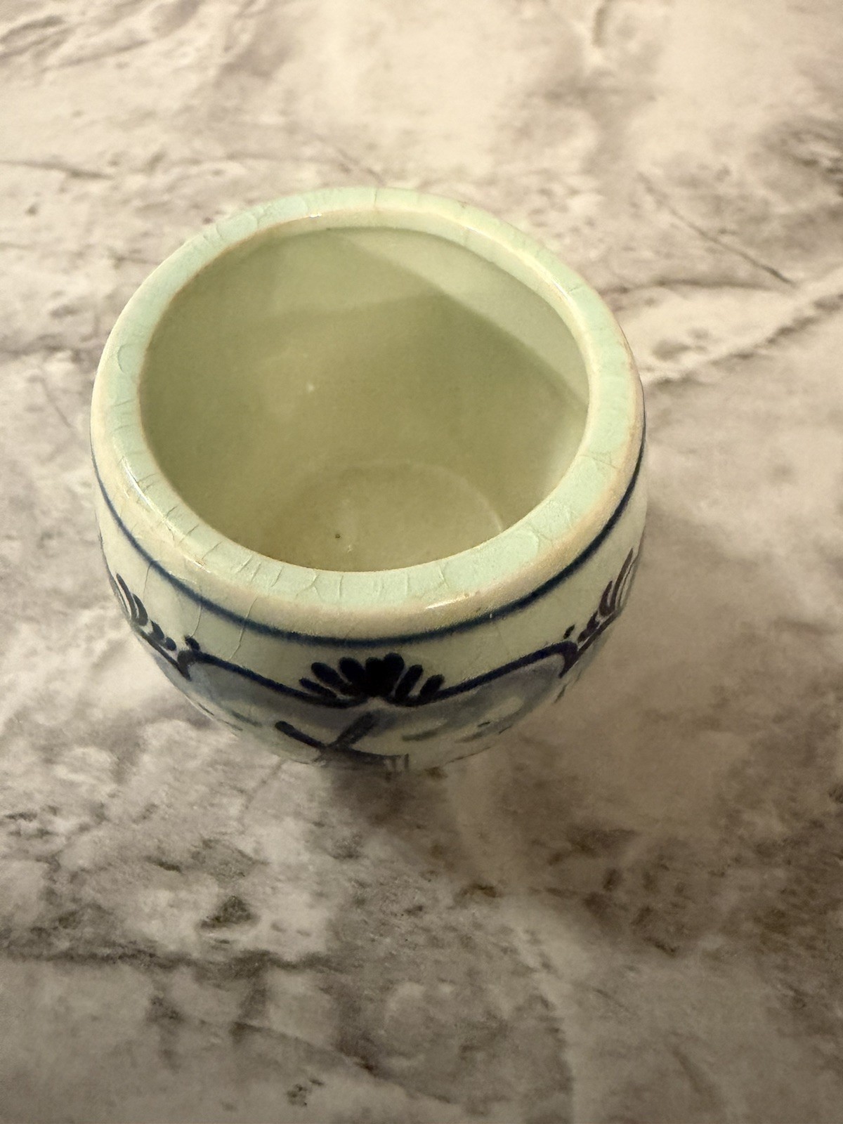 Vintage Delft Blue Ceramic Miniature Vase