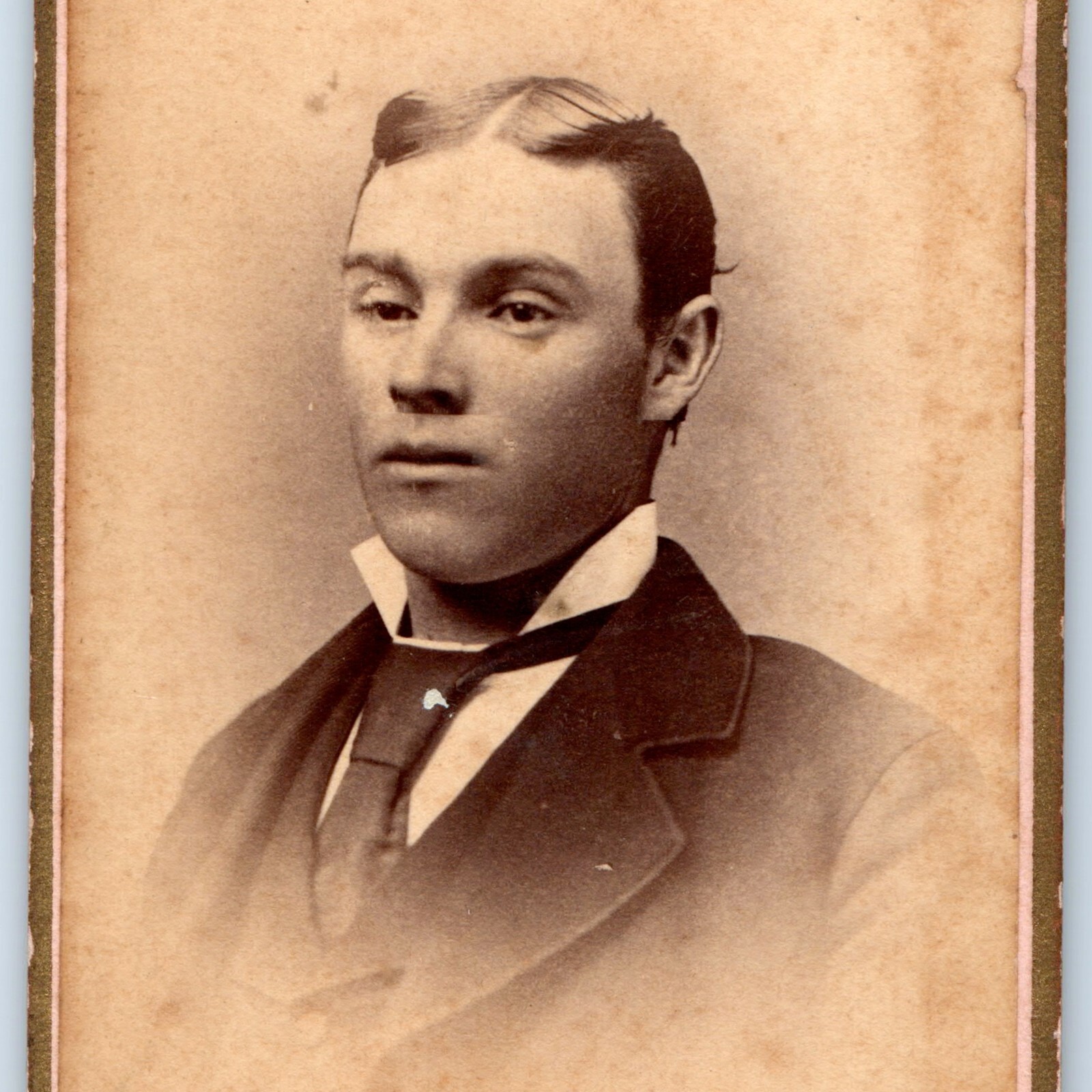 c1870s Davenport IA CDV Photo Miller & Co Young Man Suit Fashion Portrait 4\ c1870s Davenport IA CDV Photo Miller & Co Young Man Suit Fashion Portrait 4\
