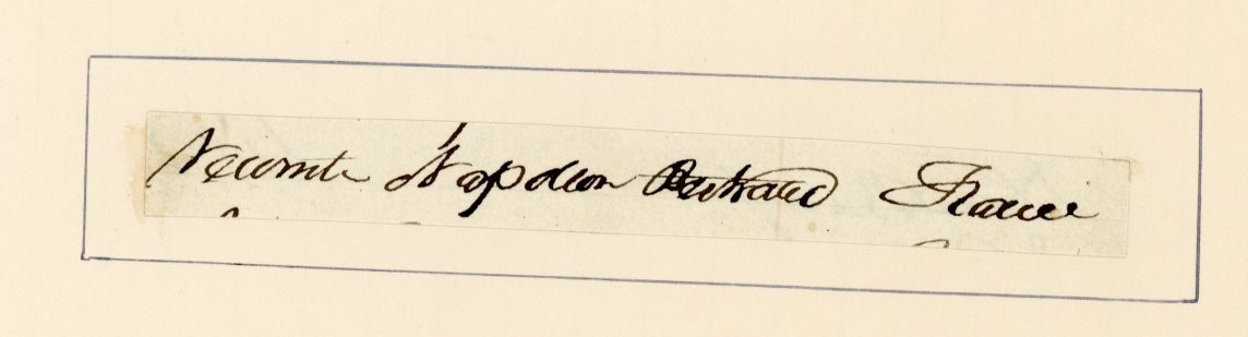 Napoleon Bertrand Autograph Signed Snippet St Helena Interest Vicomte France Napoleon Bertrand Autograph Signed Snippet St Helena Interest Vicomte France