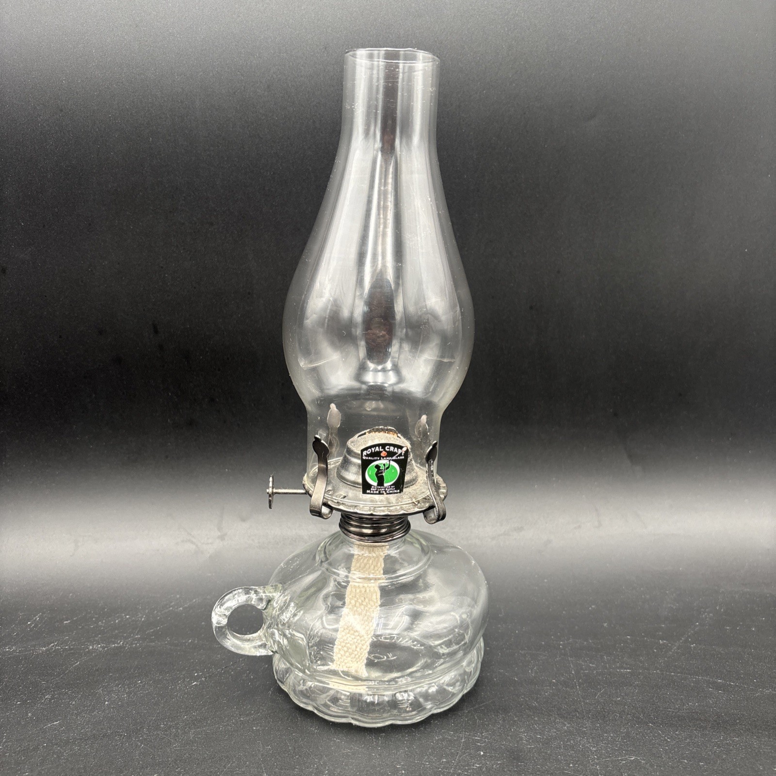 Oil Lamp Clear Glass 11.5\