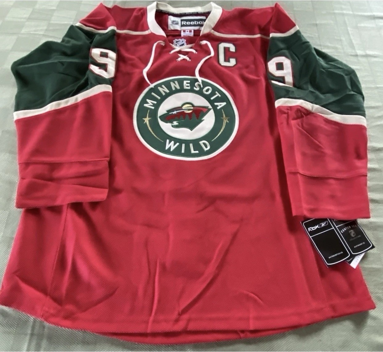 NWT VTG Mikko Koivu #9 Minnesota Wild Reebok CCM Fight Strap Red Jersey  48 M