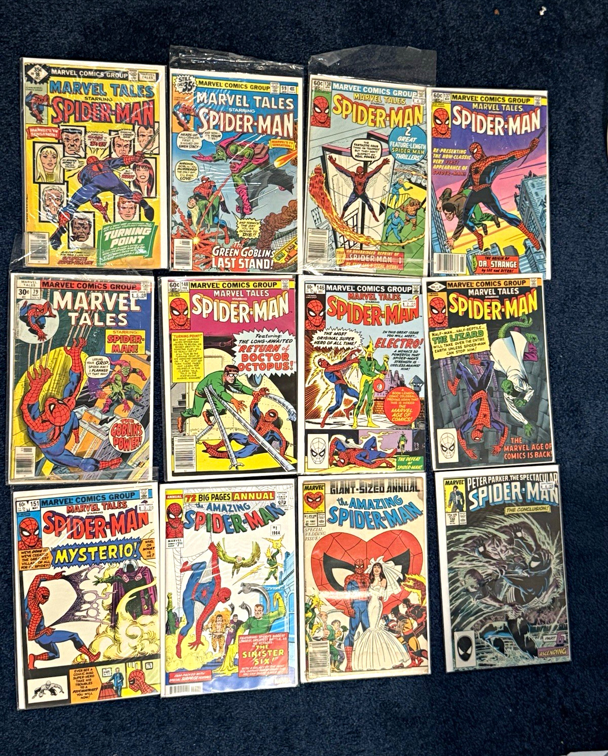 Marvel Comics Spider-Man Comic Book Lot: Marvel Tales, ASM Annuals, Villains