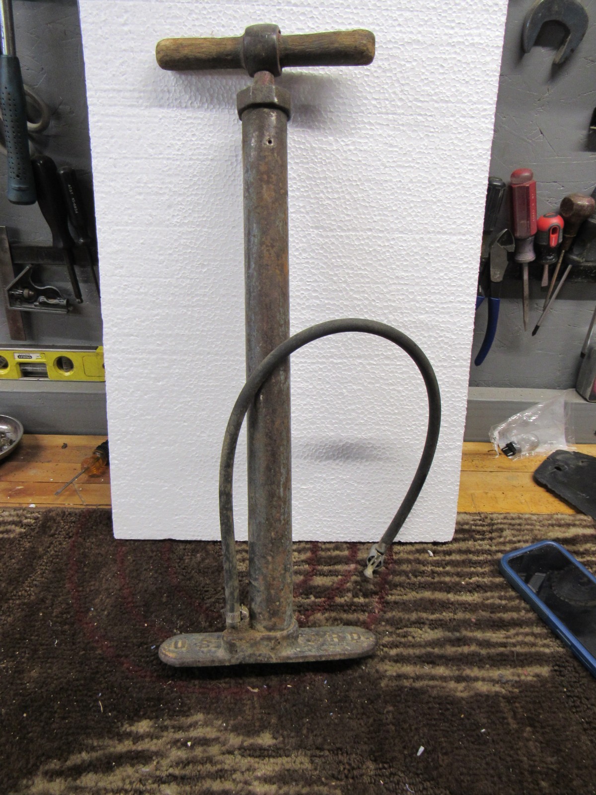 Rare WWII Dalton US GPW MB Willys Jeep Tire Hand Pump - Marked US-ORD - DALTON