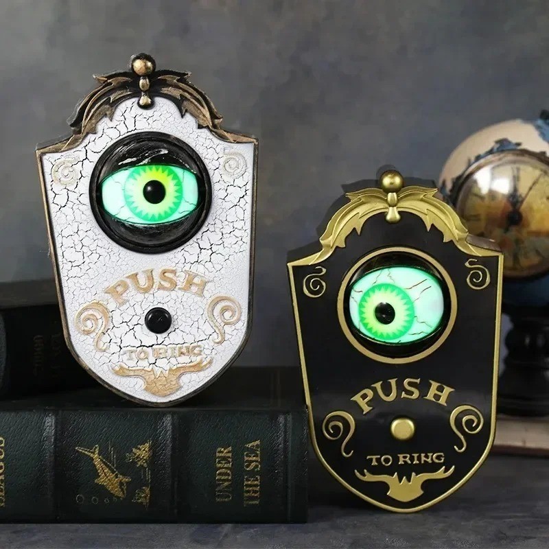 Halloween One Eyed Doorbell Light Up Eyeball Sound Haunted House Prop LIMITED 