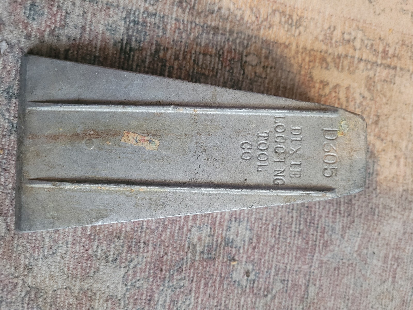 Aluminum *RARE* Vintage DIXIE LOGGING TOOL Driving Split Timber Felling Wedge