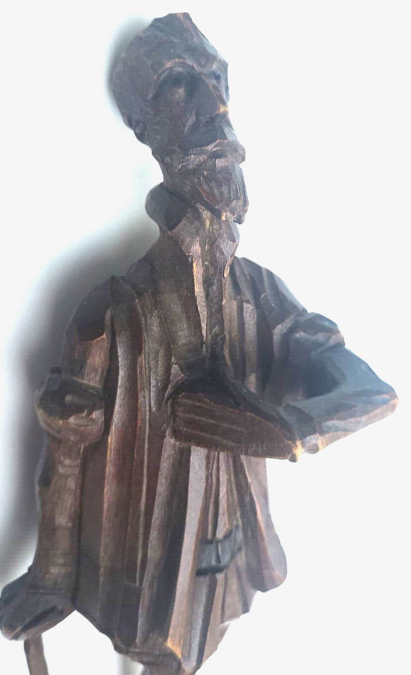Hand-Carved Don Quixote Wood Figurine – 10” – Spanish Literature Collectible