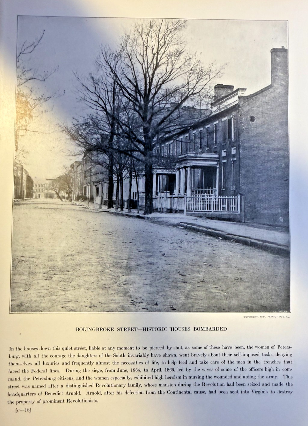 1912 Vintage Illustration Bolingbroke Street Petersburg Virginia Civil War