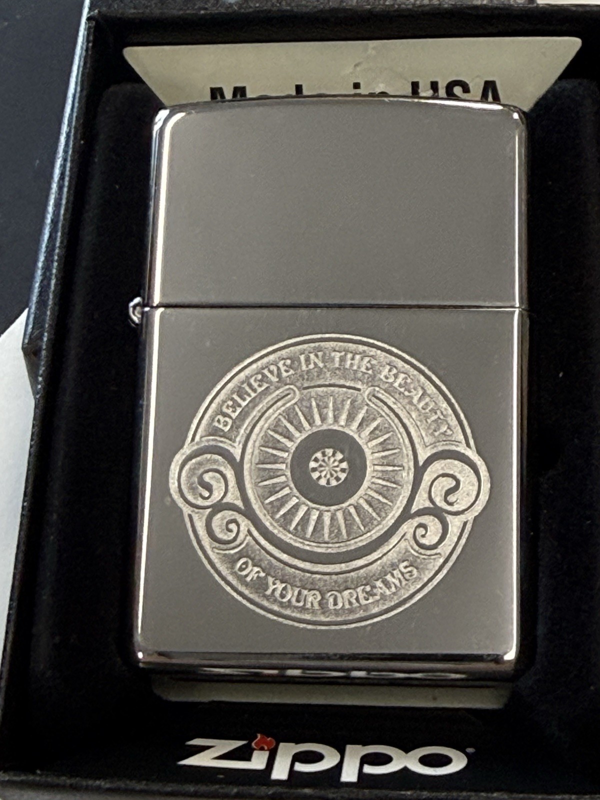ZIPPO 2011 BELIEVE IN THE BEAUTY OF YOUR DREAMS LIGHTER SEALED IN BOX H487
