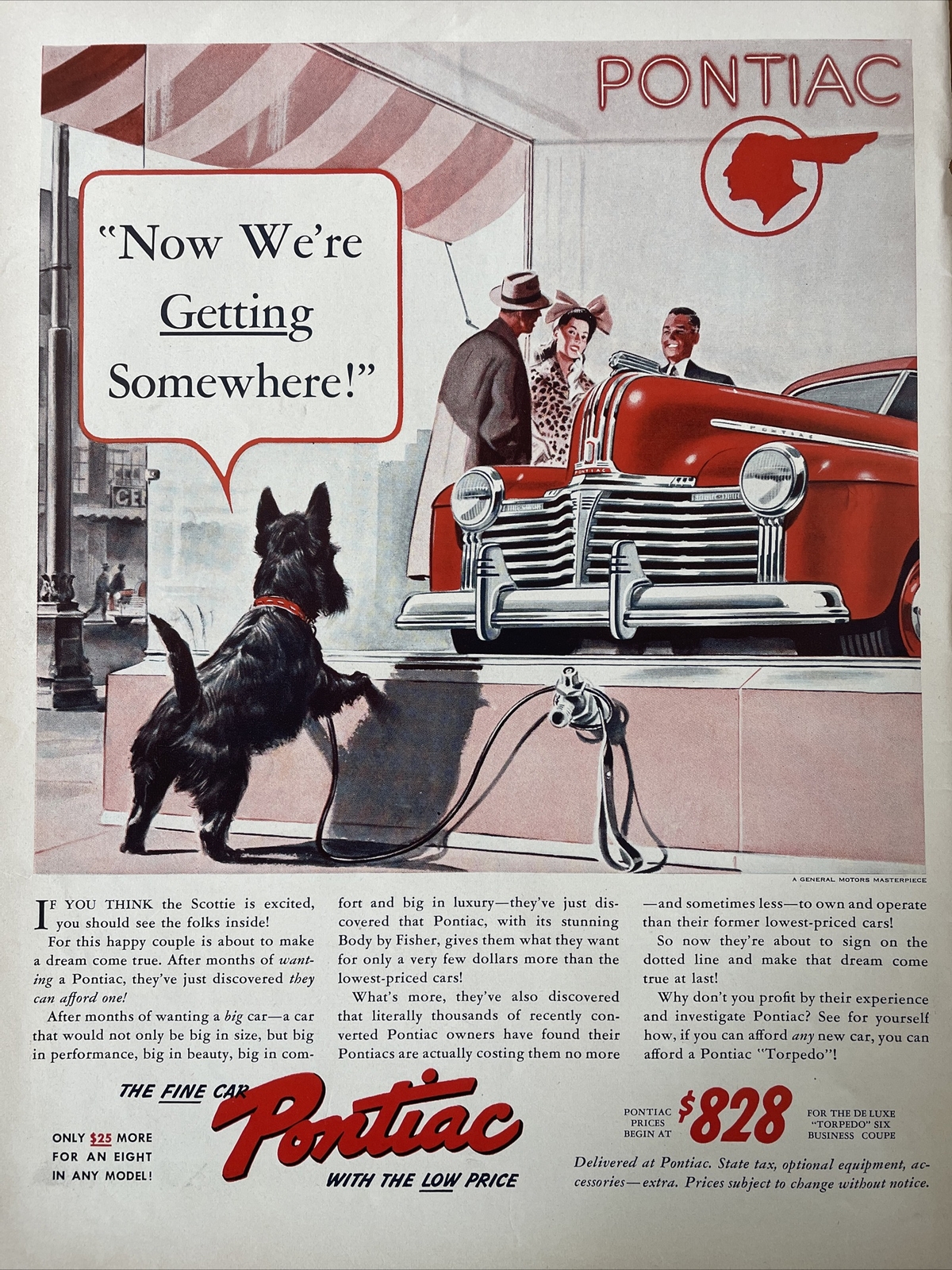 1941 Vintage Pontiac automobile print ad.  pre-World War ll