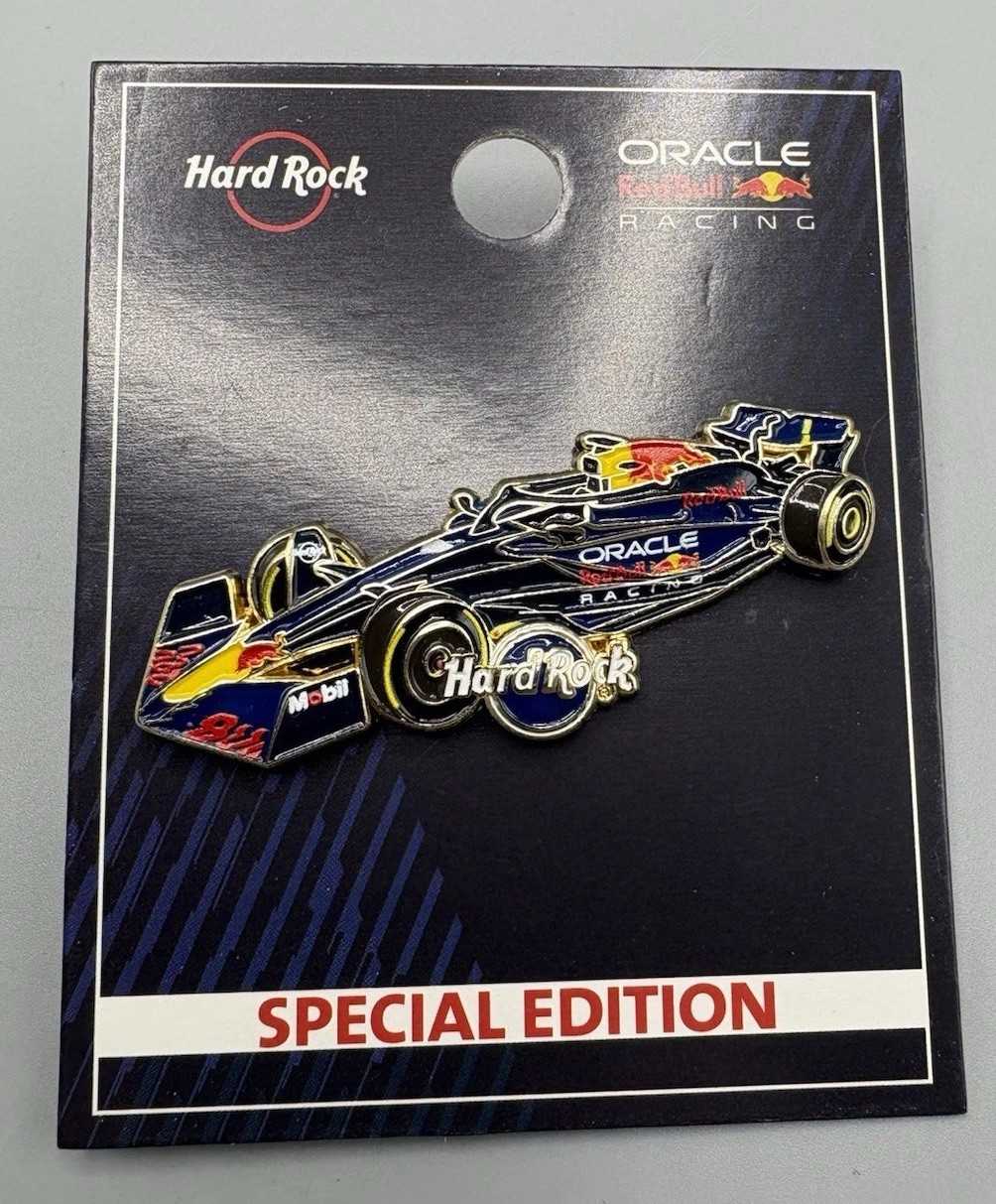 Hard Rock Cafe Sergio Perez F1 Pin Special Edition Oracle Red Bull Racing 3D