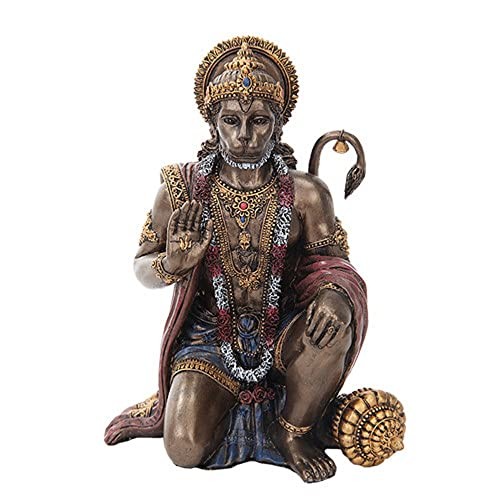PTC 6 Inch Hanuman Mythological Indian Hindu God Resin Statue Figurine, Painted