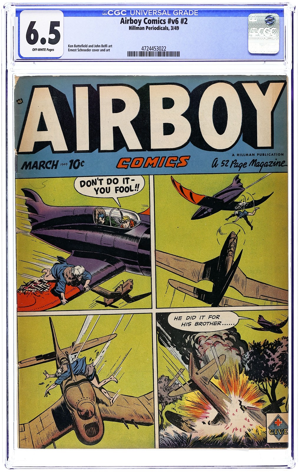 Airboy Comics Vol. 6 #2 CGC 6.5 1949 4724453022