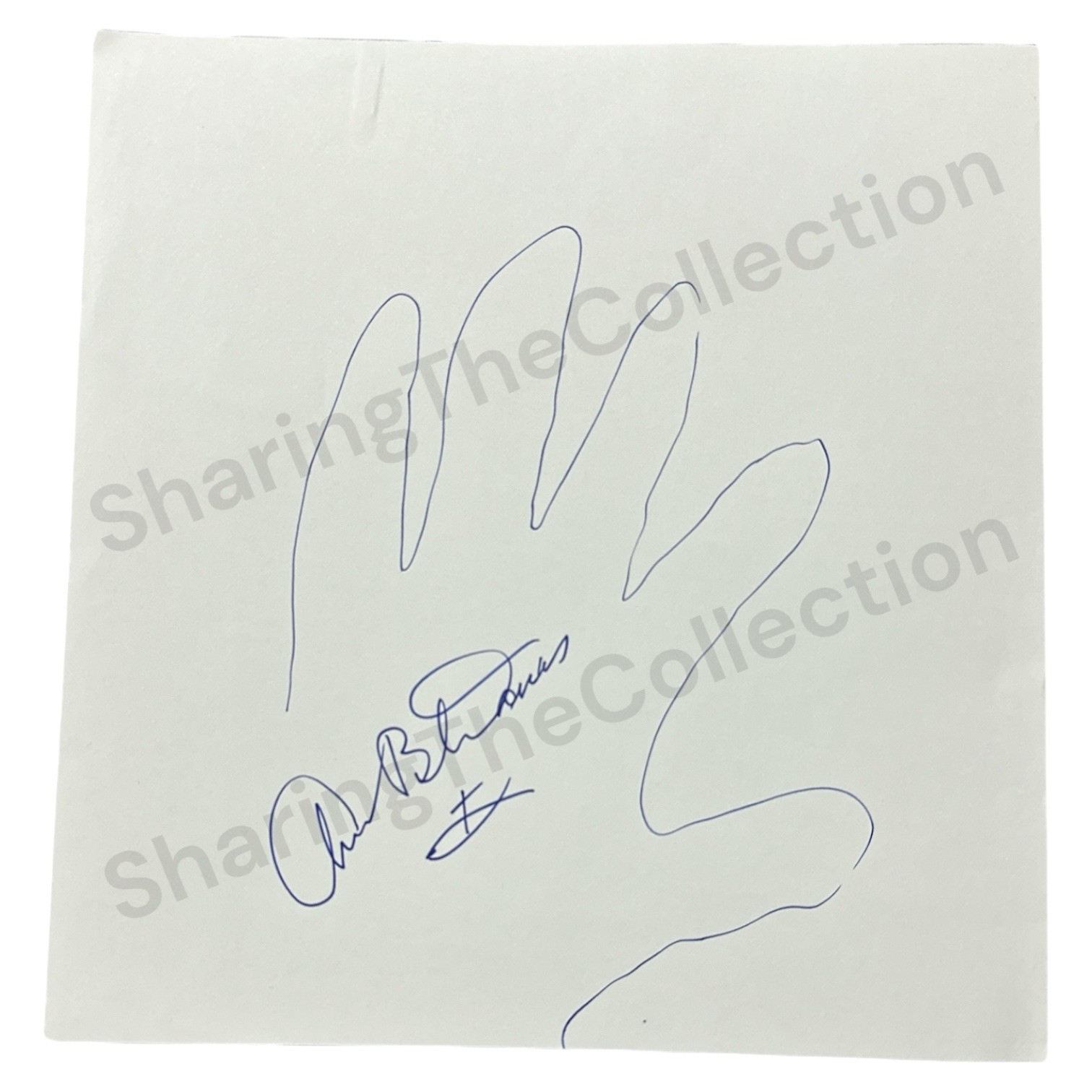 Ann B. Davis BRADY BUNCH Autograph Signed 8.5x8.5” Hand Tracing Original Sketch