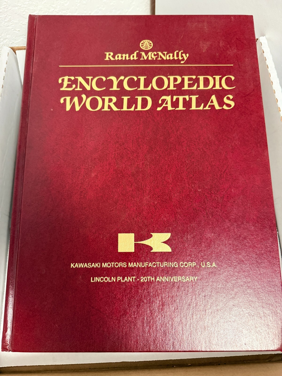 1992 Rand McNally World Atlas Kawasaki Lincoln Plant 20th Anniversary 1992 Rand McNally World Atlas Kawasaki Lincoln Plant 20th Anniversary