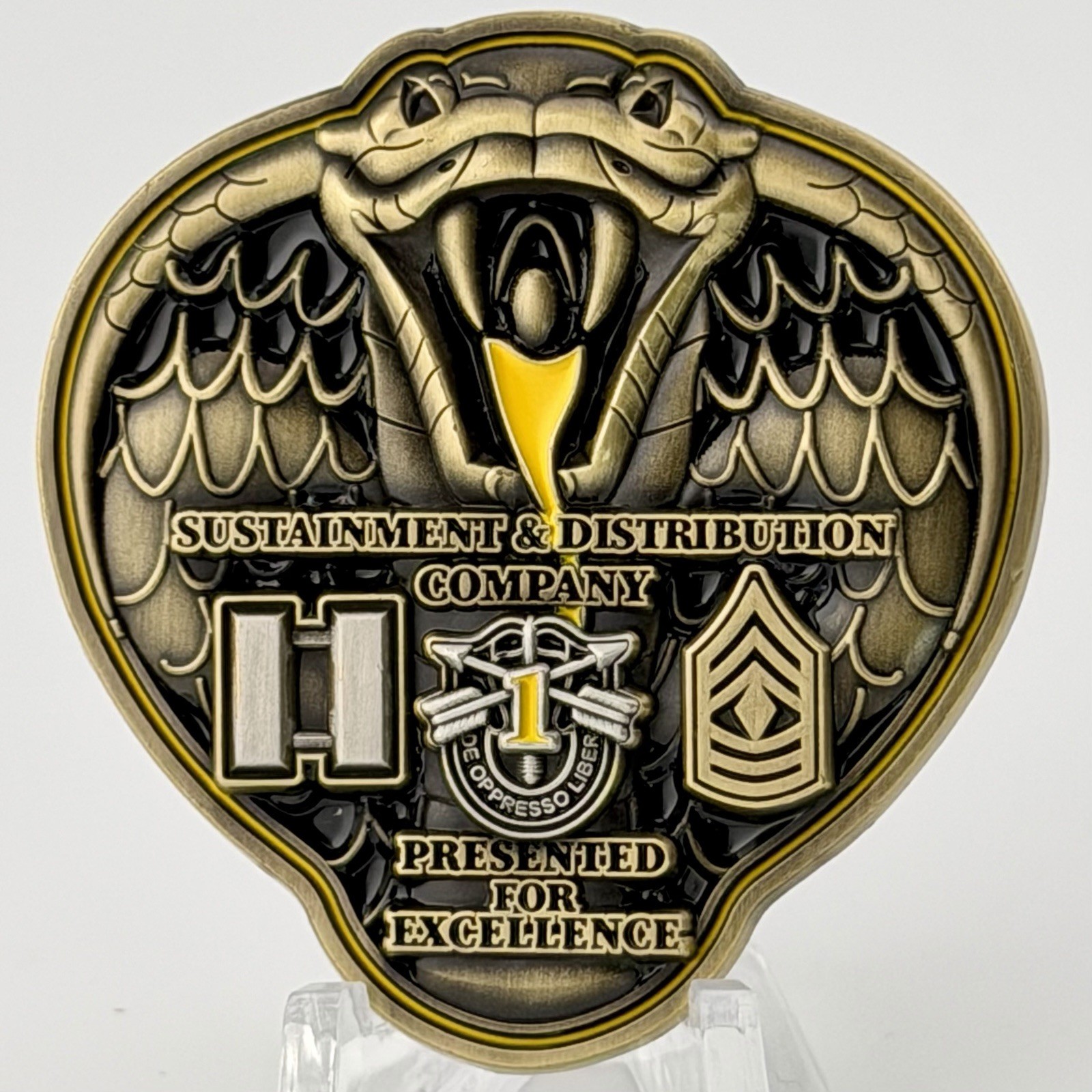 1st Special Forces Group Sustainment Distribution Company Challenge Coin Cobra