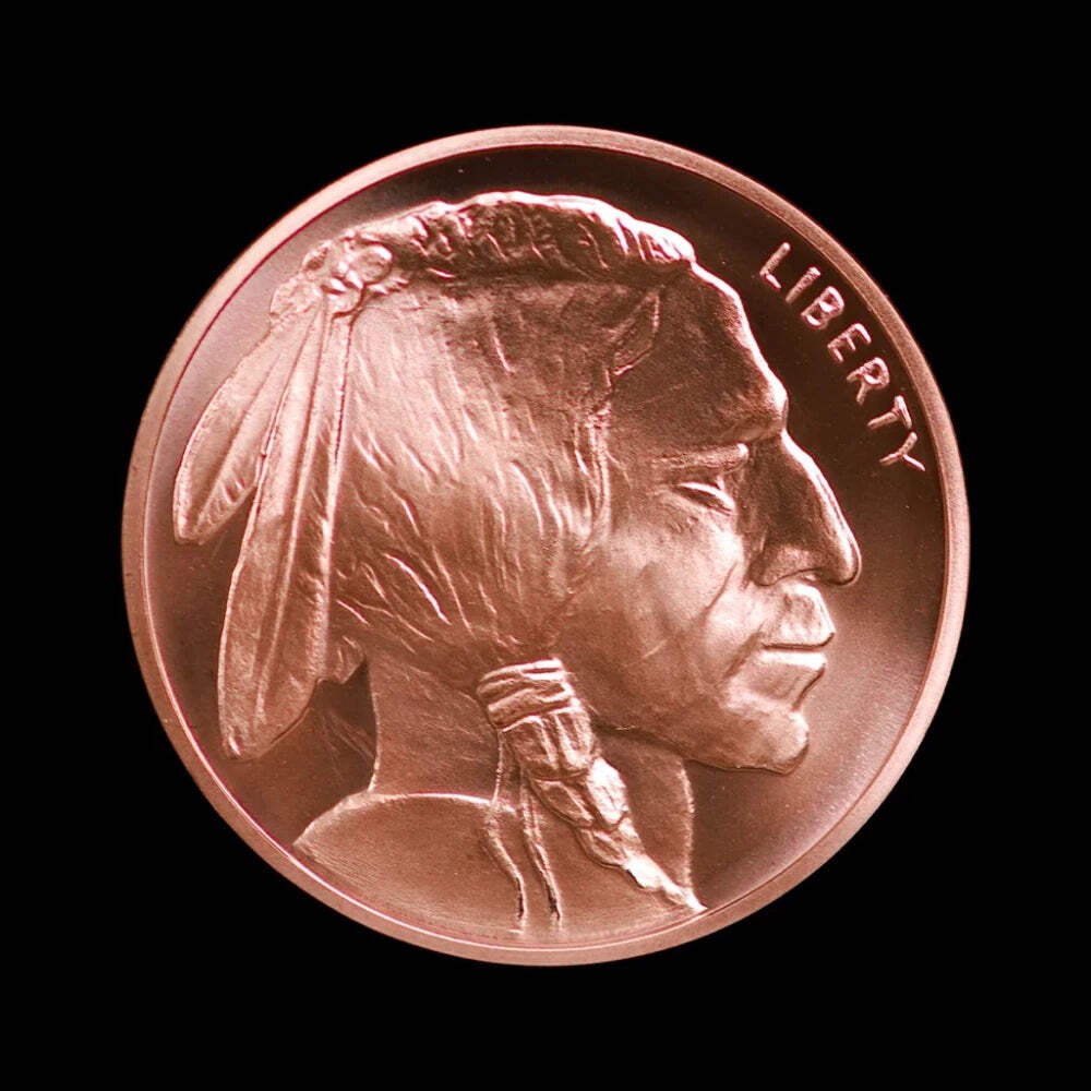 1 oz Copper Round Buffalo (.999, BU)
