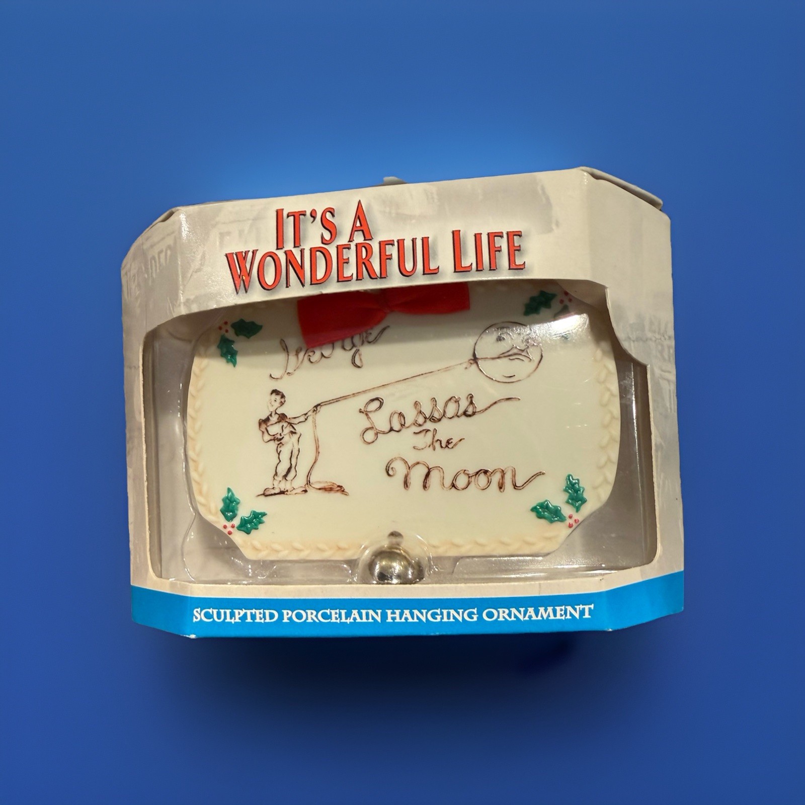 Ornament It's A Wonderful Life “George Lassos The Moon” Vintage Enesco (100)
