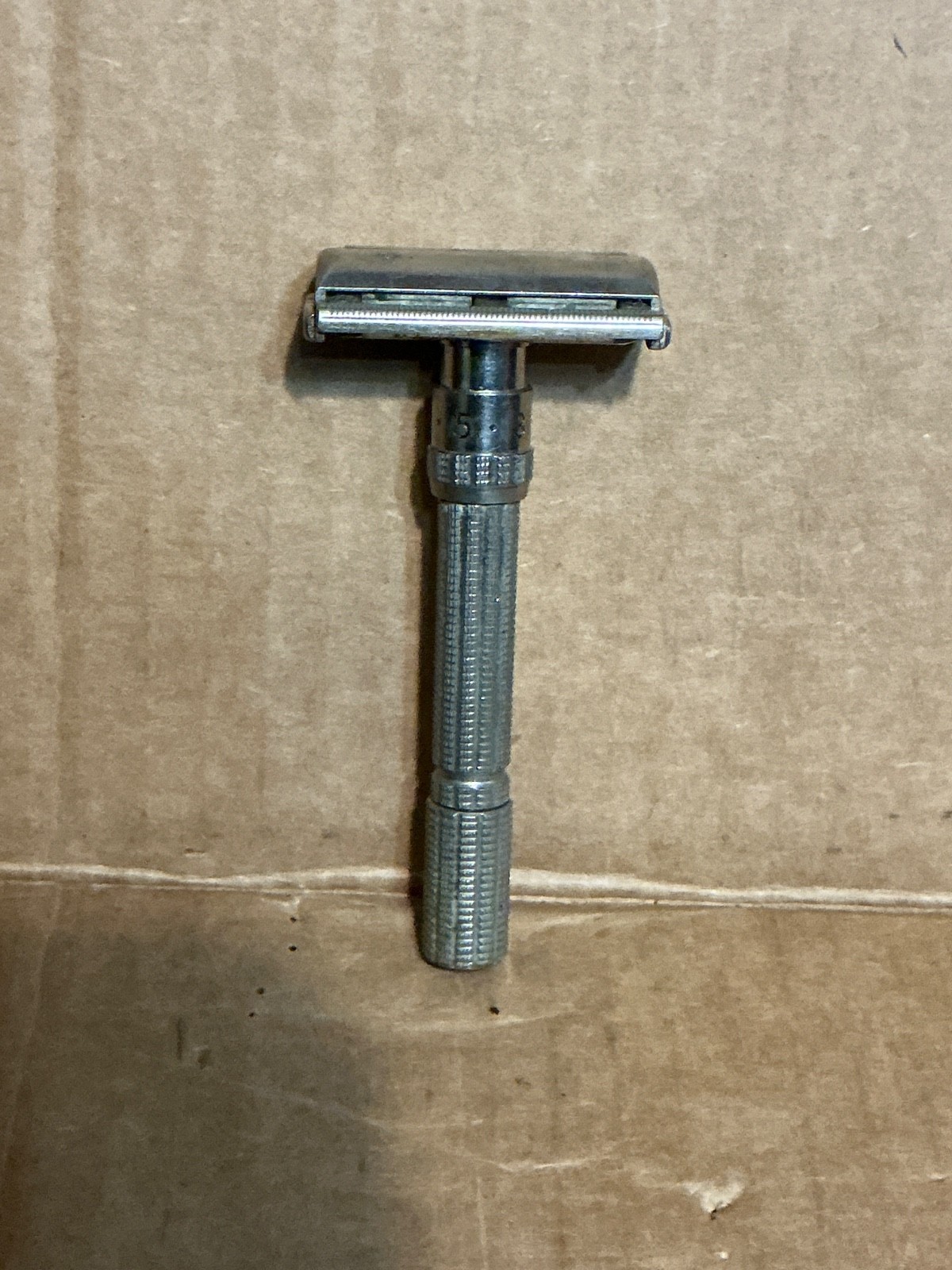 Vintage H4 (1962) Gillette TTO Tech Slim Double Edge Adjustable Razor