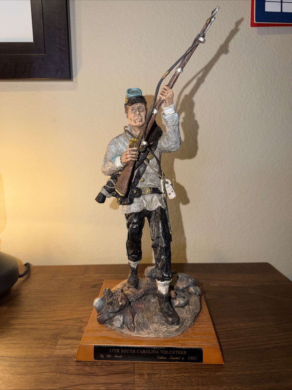 Rod Mench “17th South Carolina Volunteer” limited edition statue, #397 of 1865