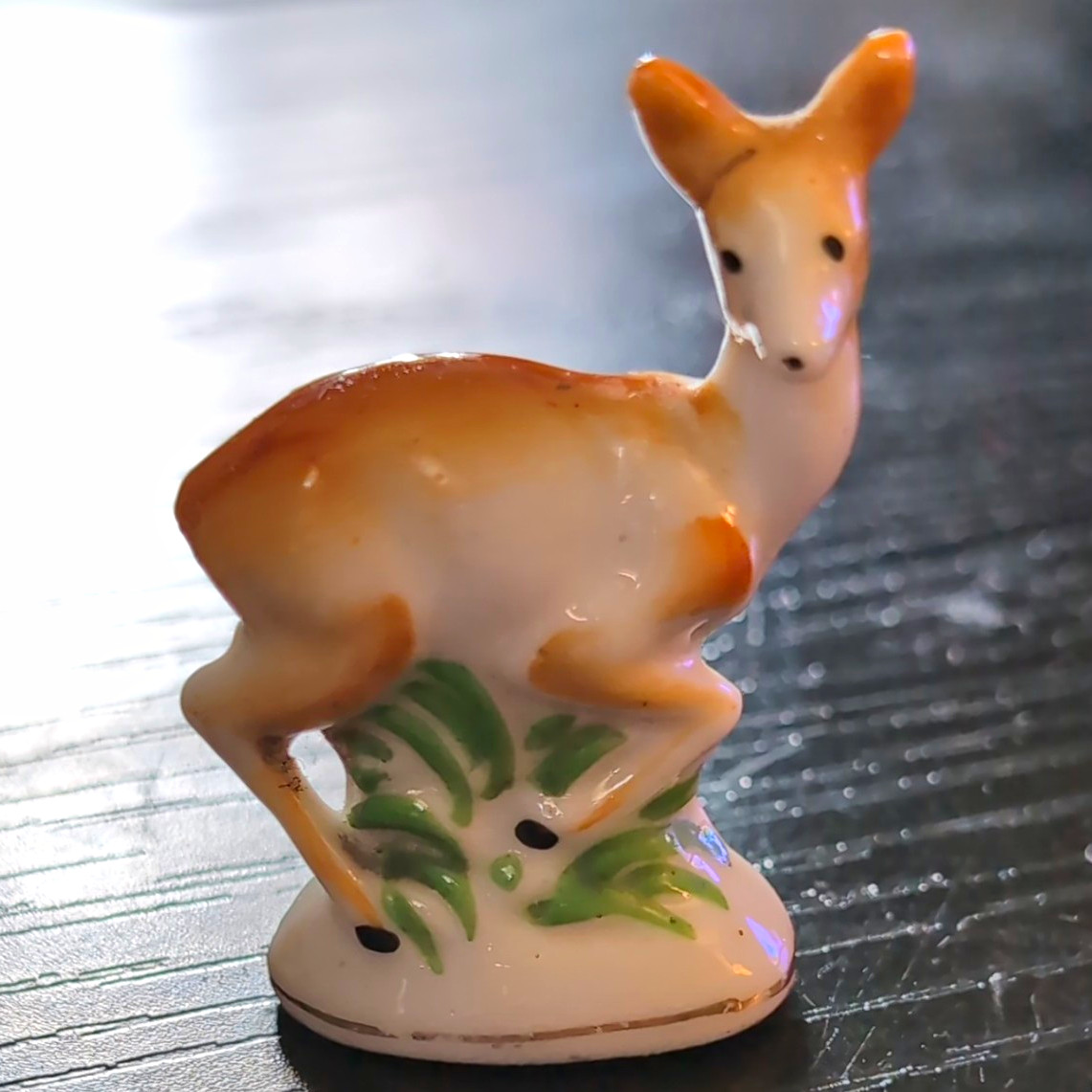 Porcelain Deer Animal Figurine, Made in Japan
