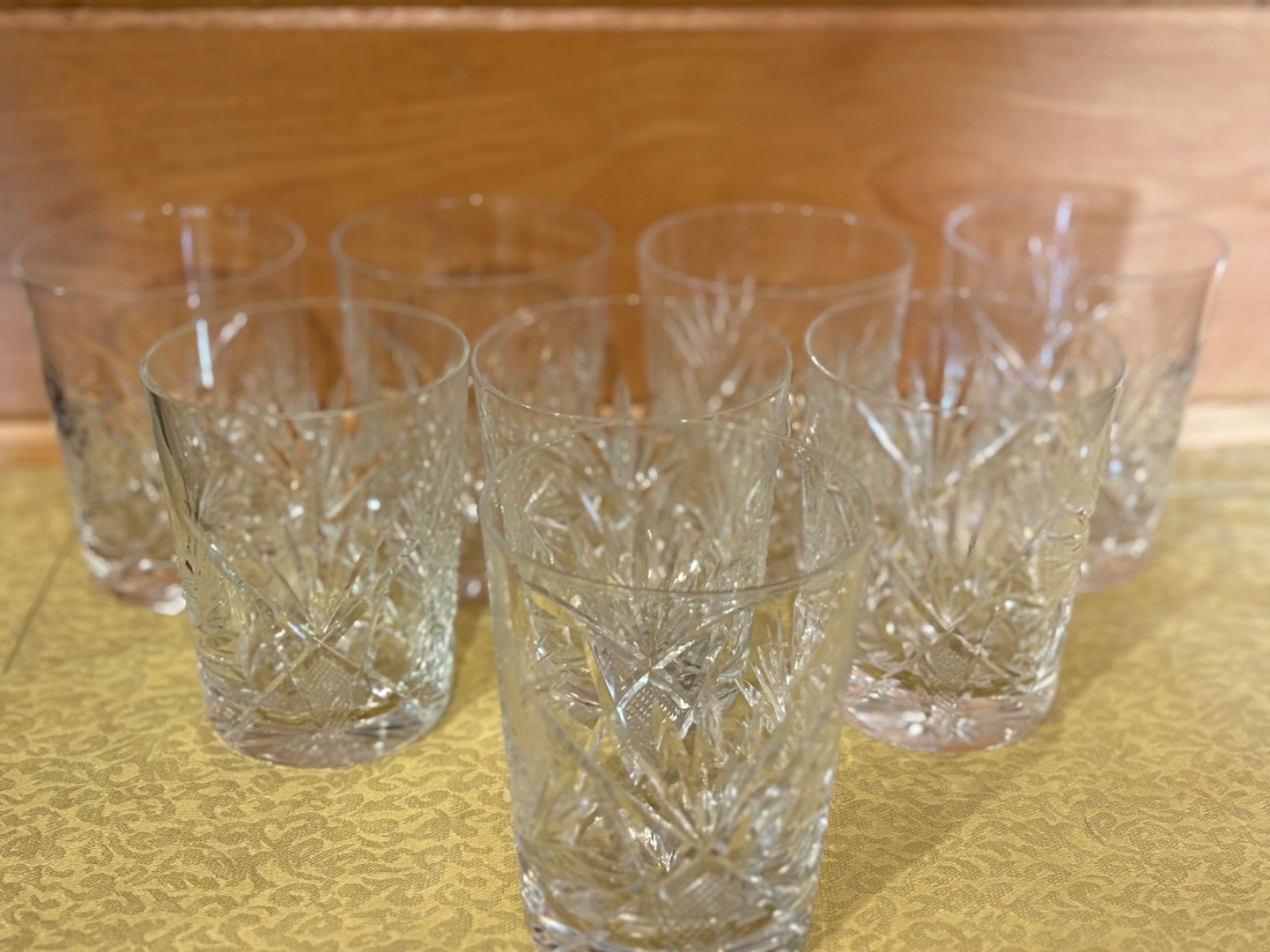 ABP BEAUTIFUL DEEP CUT  3 7/8” Double Old Fashioned Tumbler SET OF 8 EXC COND