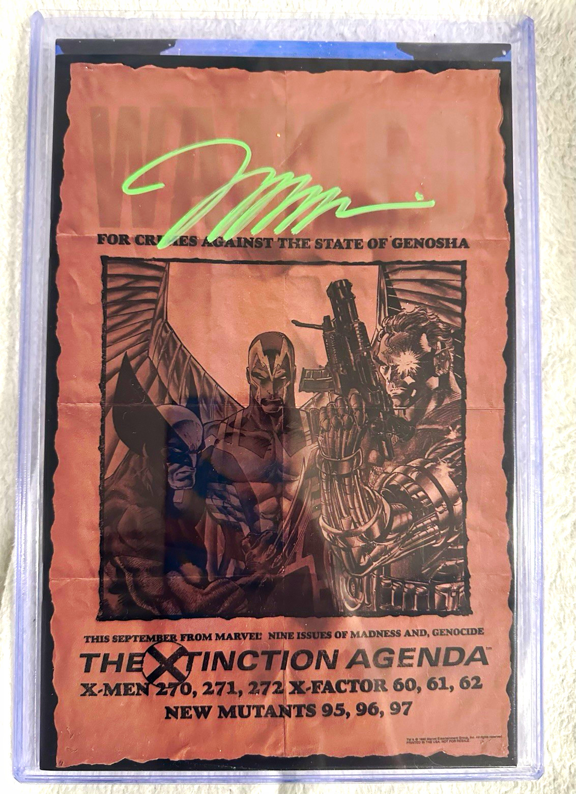 Marvel X-Men Wolverine X-Tinction Agenda Signed by Jin Lee with COA