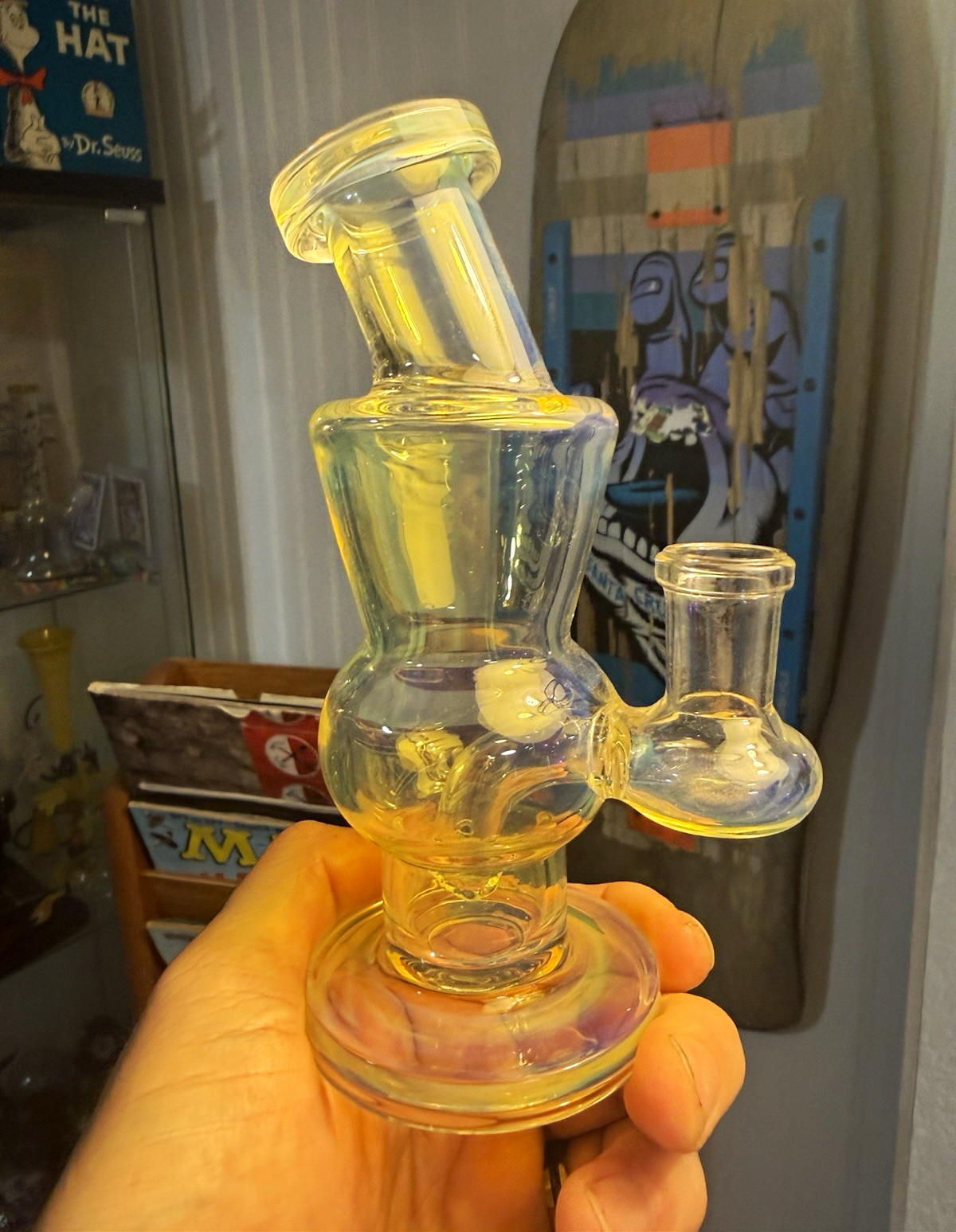 Fumed mini Boro glass pipe old stock unused 14mm