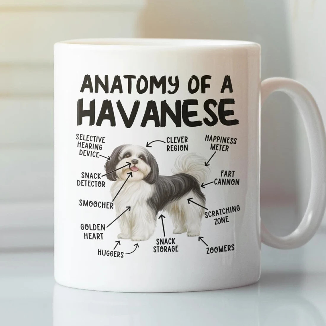 Anatomy of a Havanese Mug, Funny Havanese Gifts, Havanese Dog Lover Anatomy of a Havanese Mug, Funny Havanese Gifts, Havanese Dog Lover