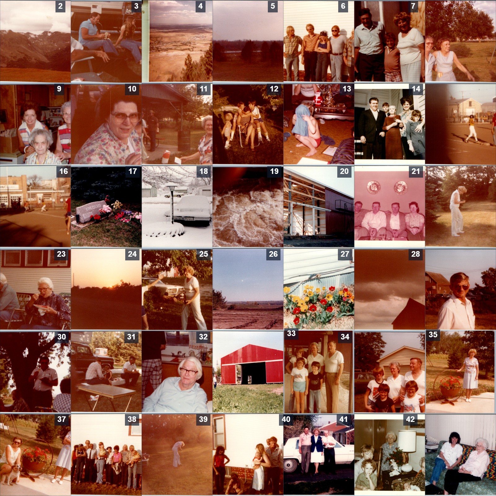 x42 LOT c1970s Family Barn Ellsworth Grave Buick Car Snapshots Rural Life Vtg 5\