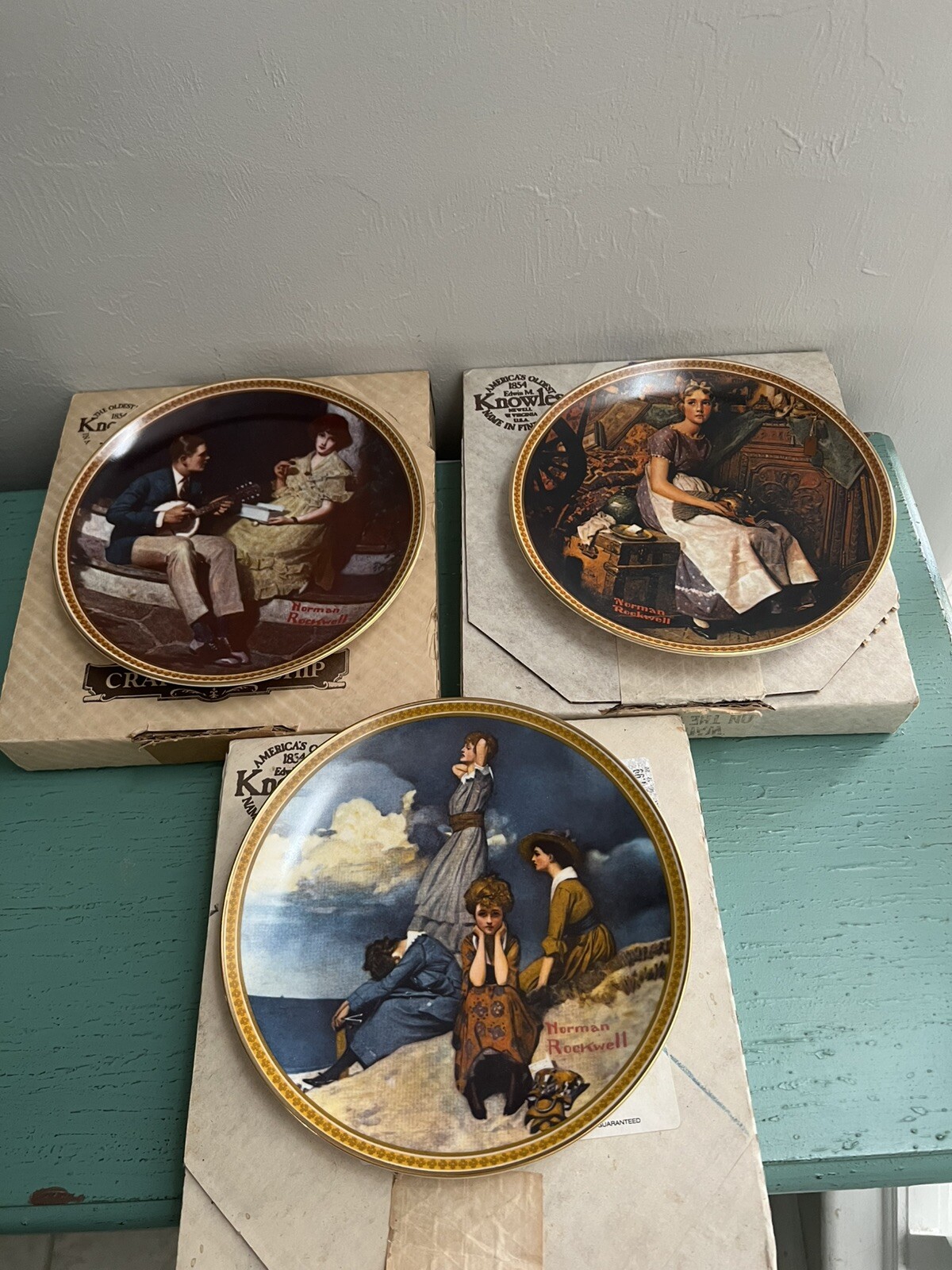 3 Norman Rockwell Rediscovered Women Bradford Exchange Collectors Plates Rare 3 Norman Rockwell Rediscovered Women Bradford Exchange Collectors Plates Rare