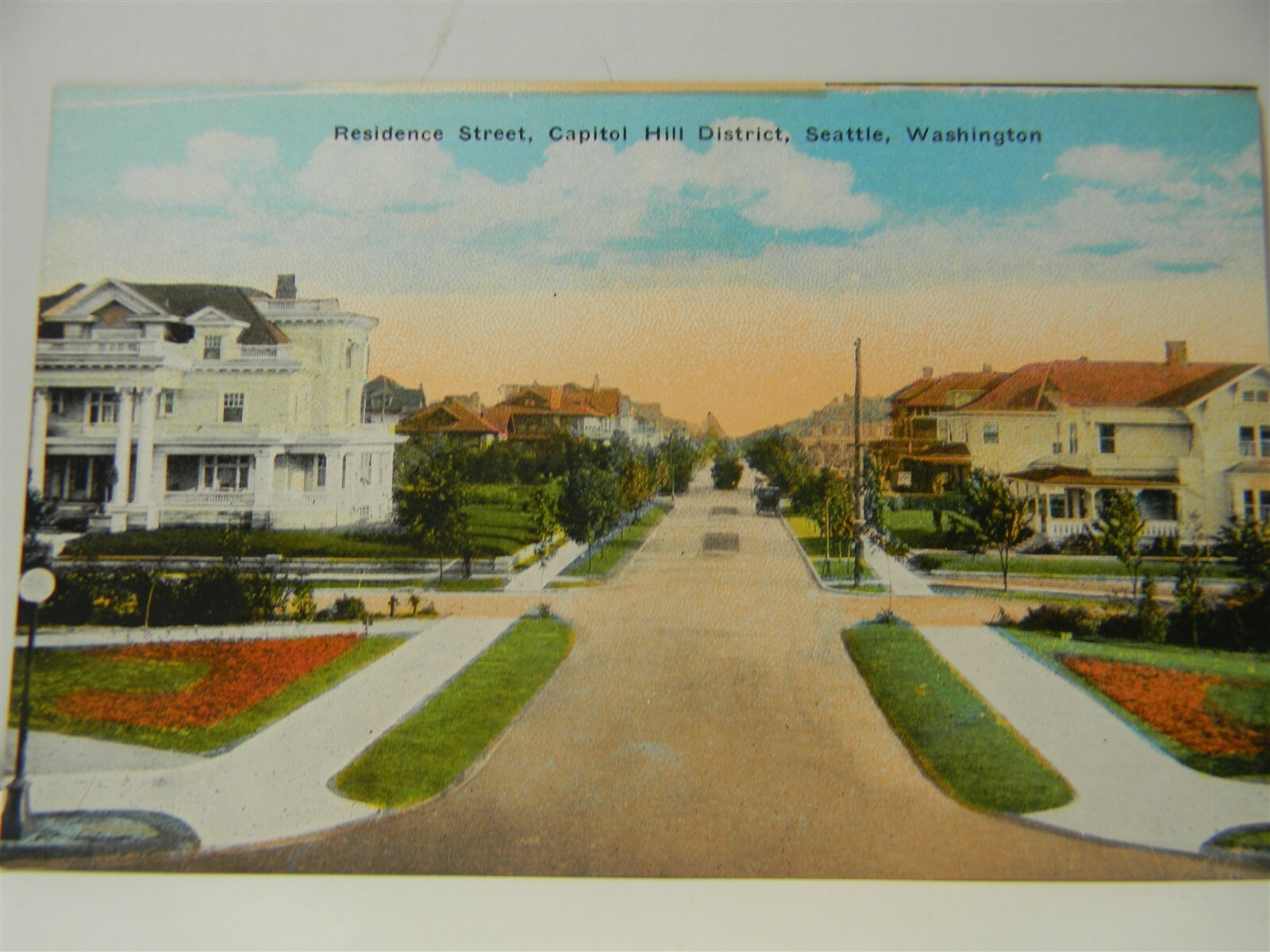 Vintage Street View Capitol Hill District Seattle Washington Postcard P21