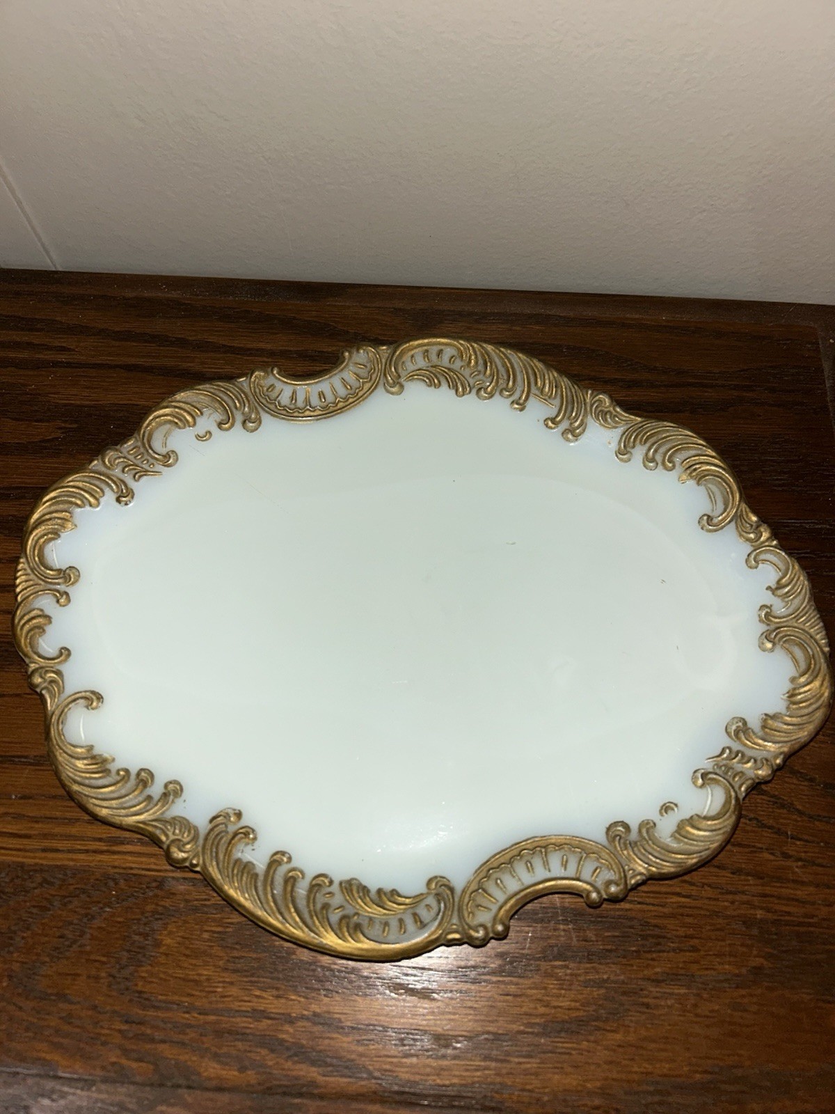 Opaline Milk Glass Dresser Tray