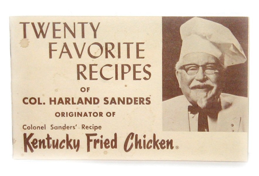 Vintage Col. SANDERS Kentucky Fried Chicken Twenty Favorite Recipes KFC 1950s