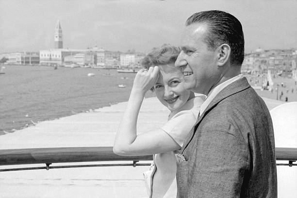 British American actress Olivia de Havilland husband Pierre Galant- Old Photo