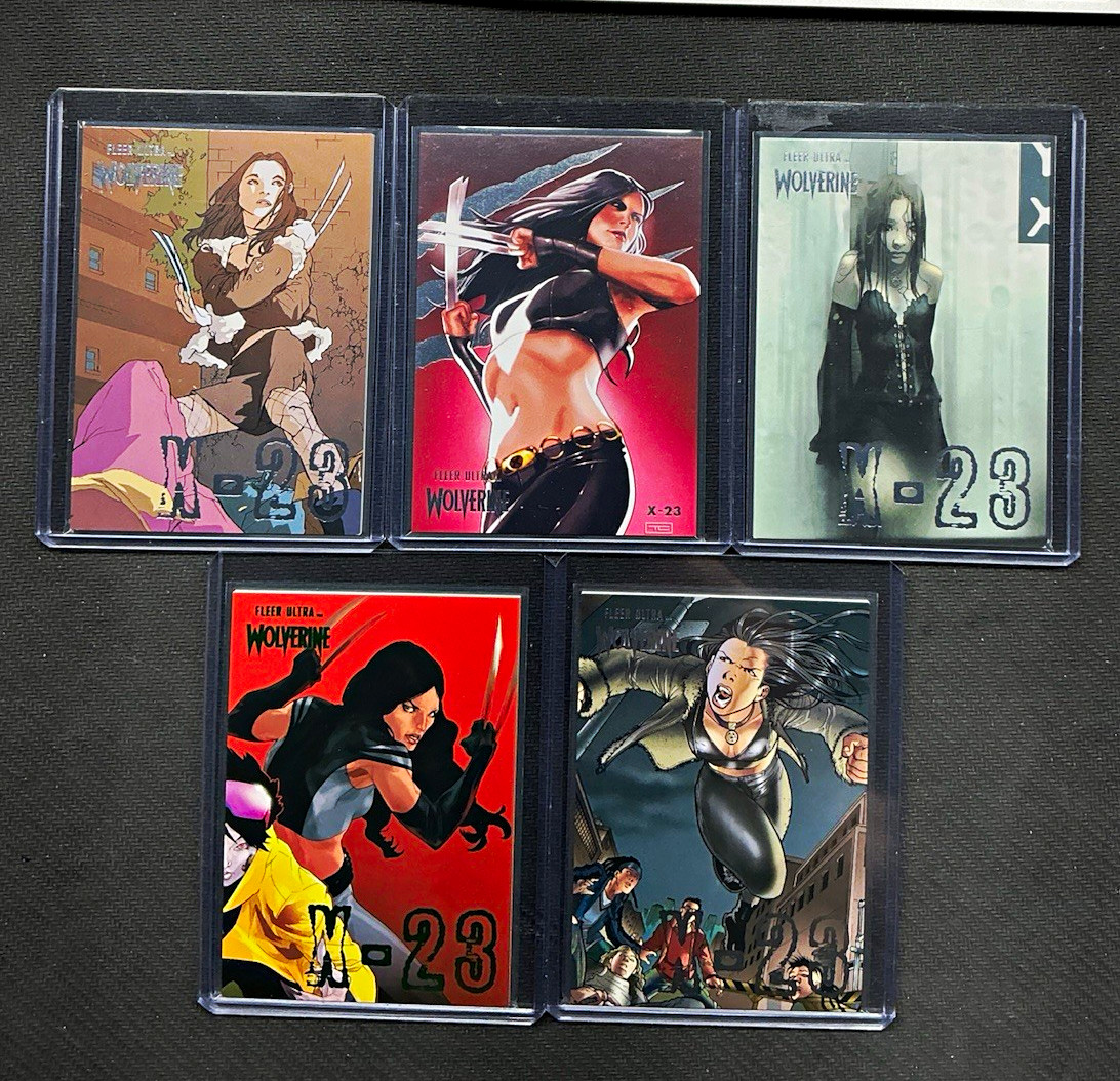 Fleer Ultra Wolverine X-23 5 Card Lot X-1 X-5 X-6 X-10 Claw Cut Marvel