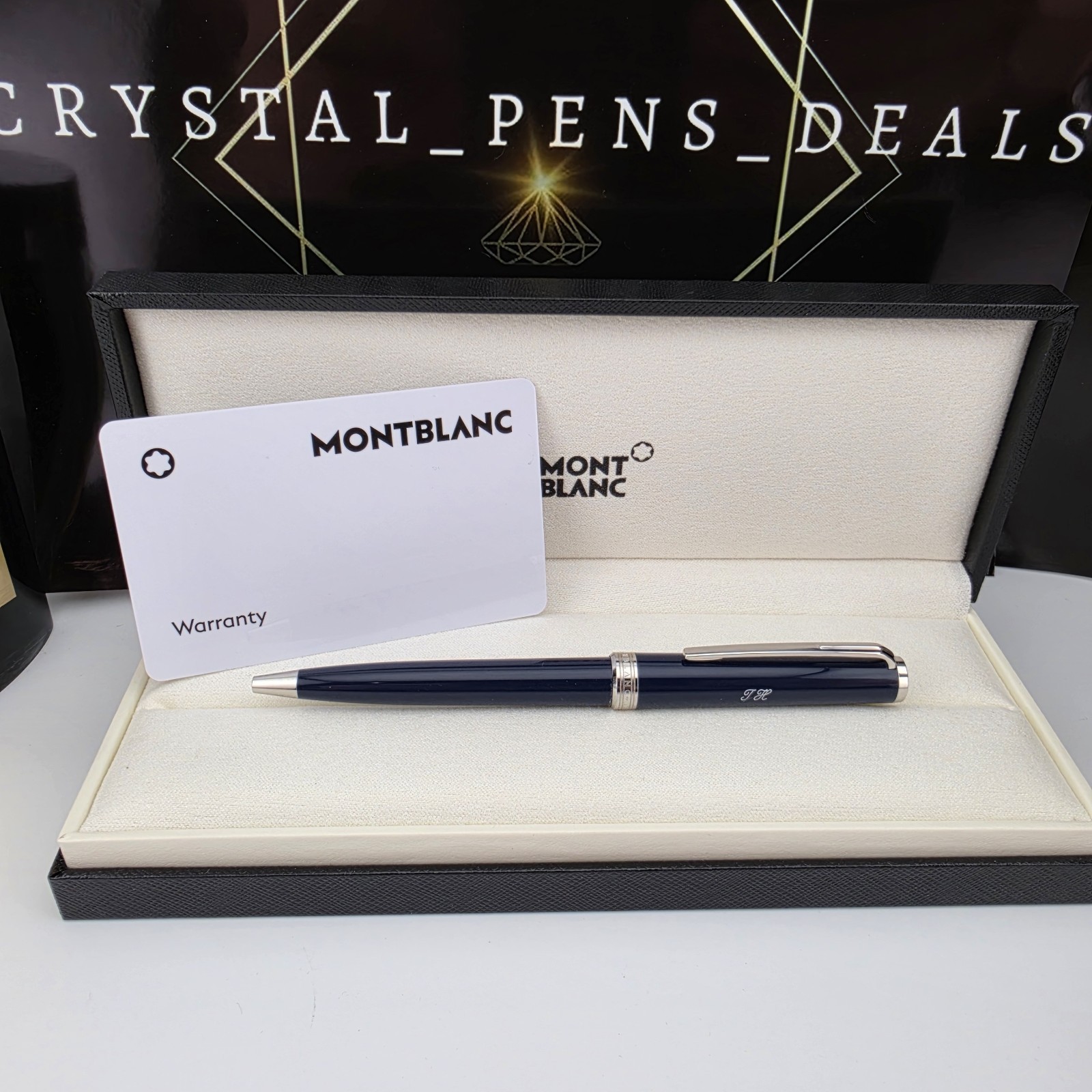 MONTBLANC Pix Collection Blue Platinum Coated Ballpoint Pen MB13288 READ