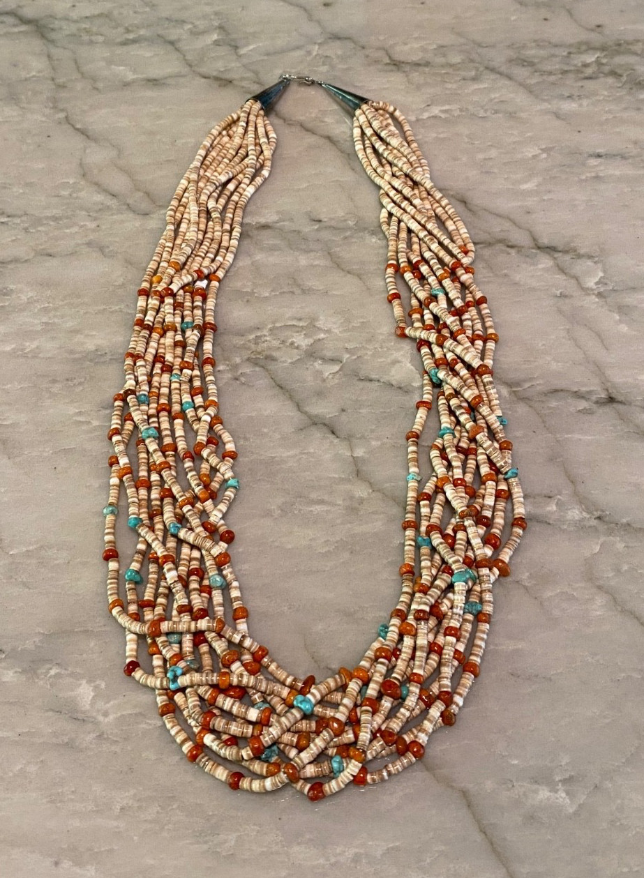 Spectacular Vintage Santo Domingo Necklace-10 Strands