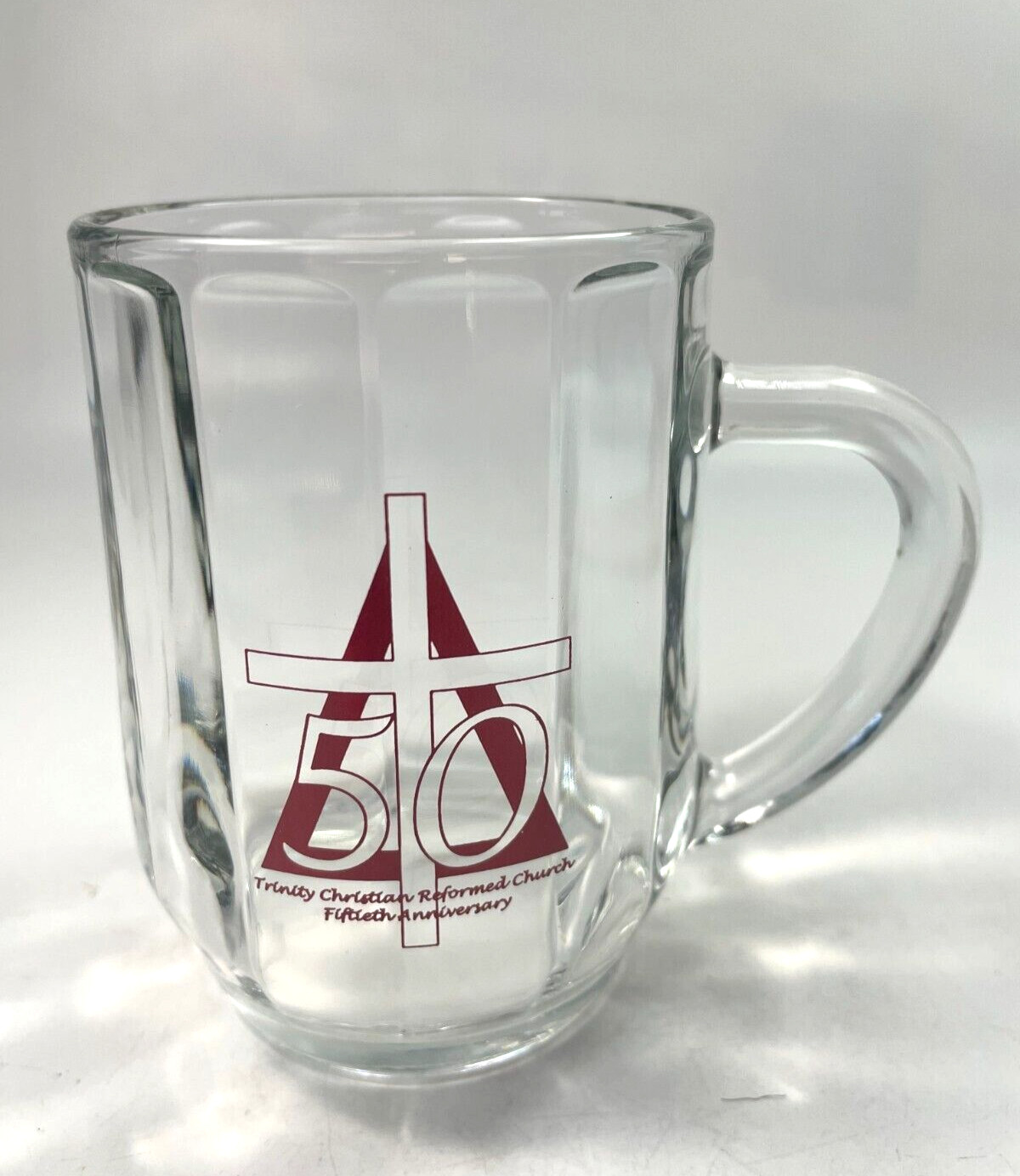 Trinity Christian Reformed Church Fifteen Glass Paneled  9oz Artesia Ca Rare B70