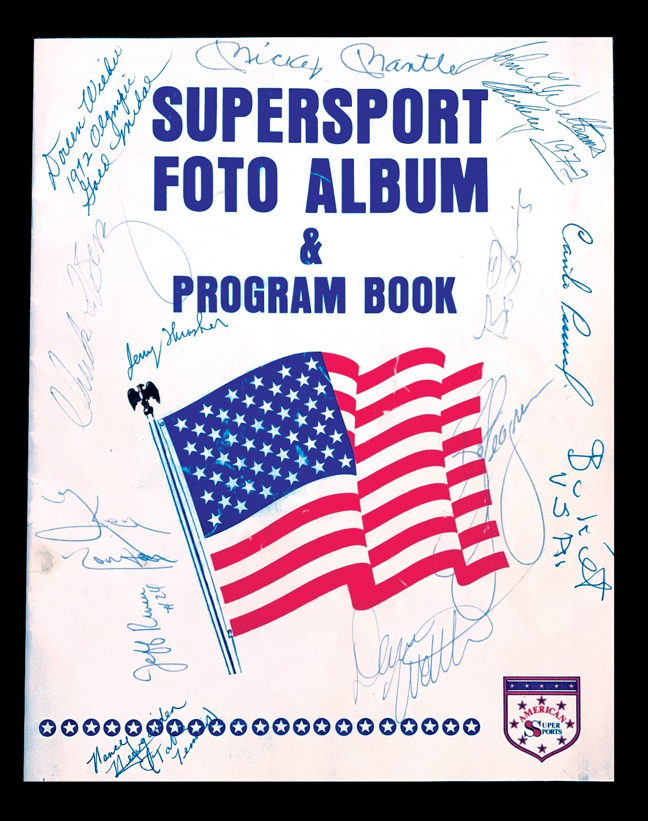 RARE 1975 American Supersports Show Program Auto JSA LOA