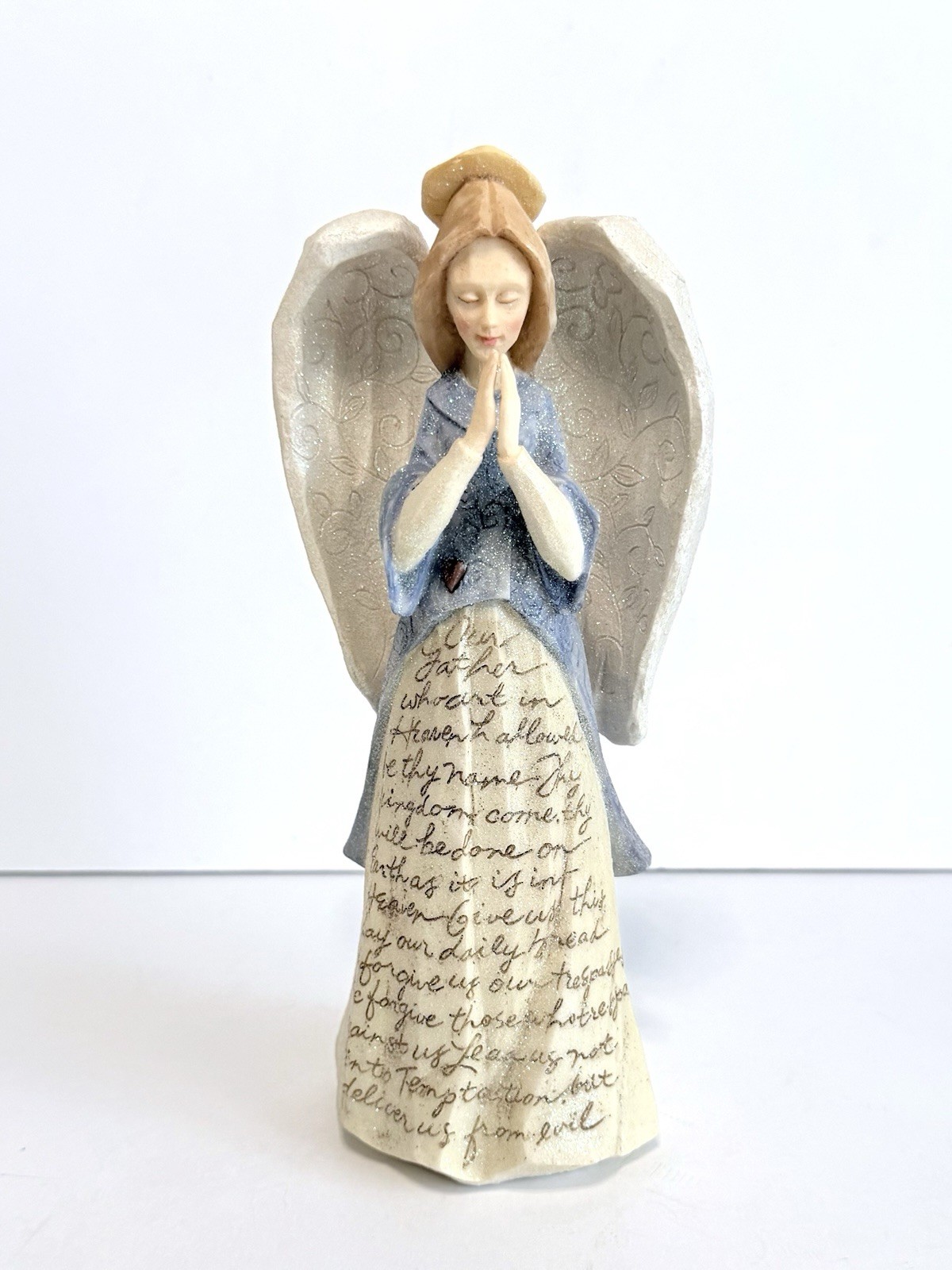 Enesco Foundations Lord’s Prayer Angel Figurine Karen Hahn 2002 