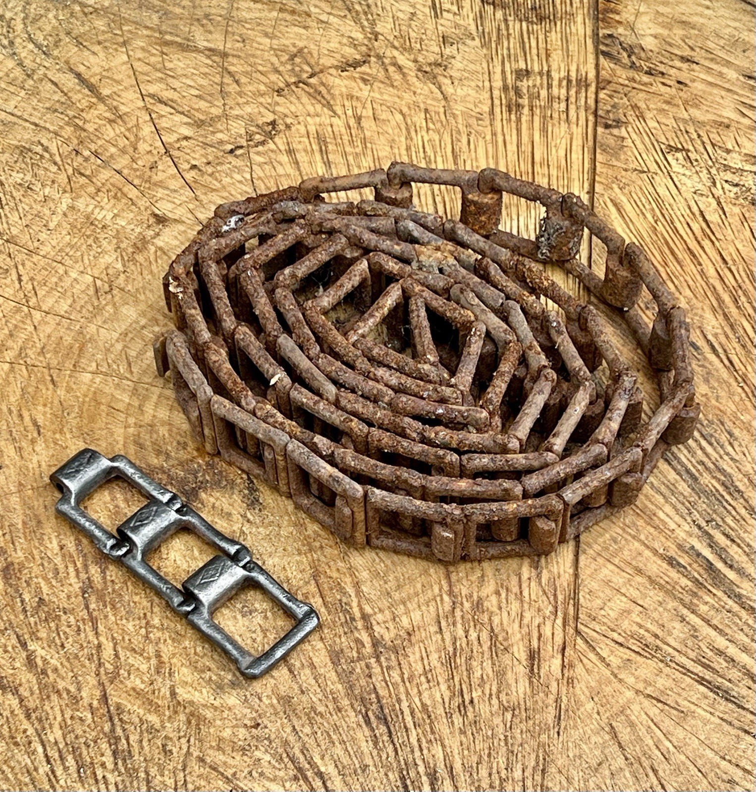 Square Link Chain Barn Farm Machinery Industrial Steampunk Flat~Leys Of Derby(B1
