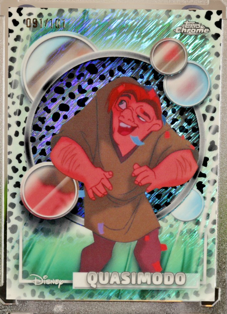 2026 Topps Chrome Disney QUASIMODO #30 101 DALMATIANS B&W SHIMMER /101 091/101