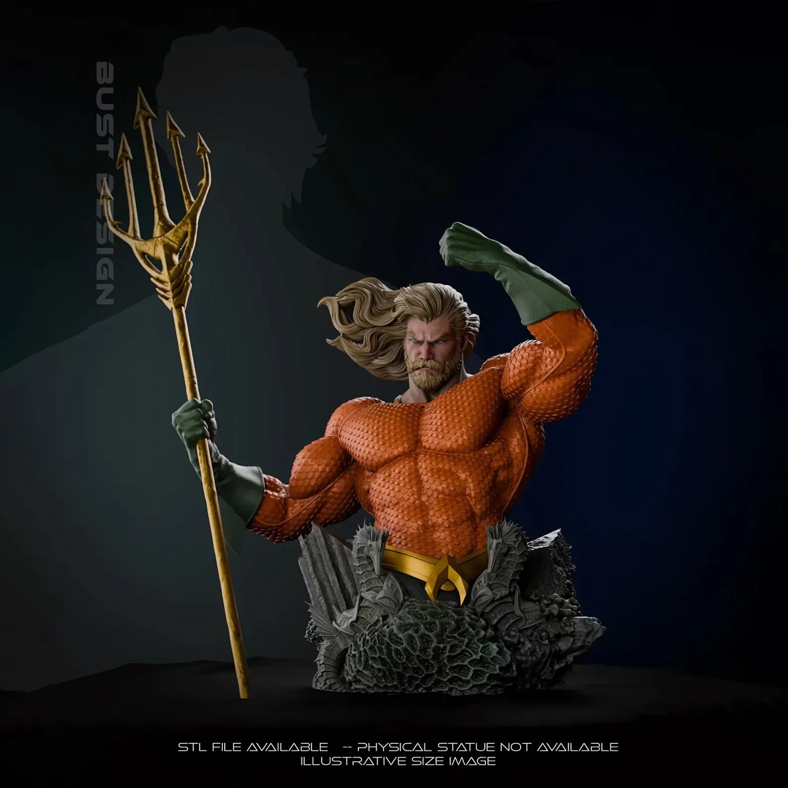 Aquaman Seahorse Bust Resin Model Kit DC Unpainted/Unassembled