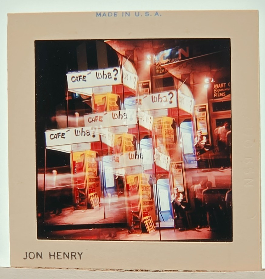Jon Henry 1965 Vintage 120 Slide Cafe Wha Club Neon Multi-Exposure NYC Dylan Era