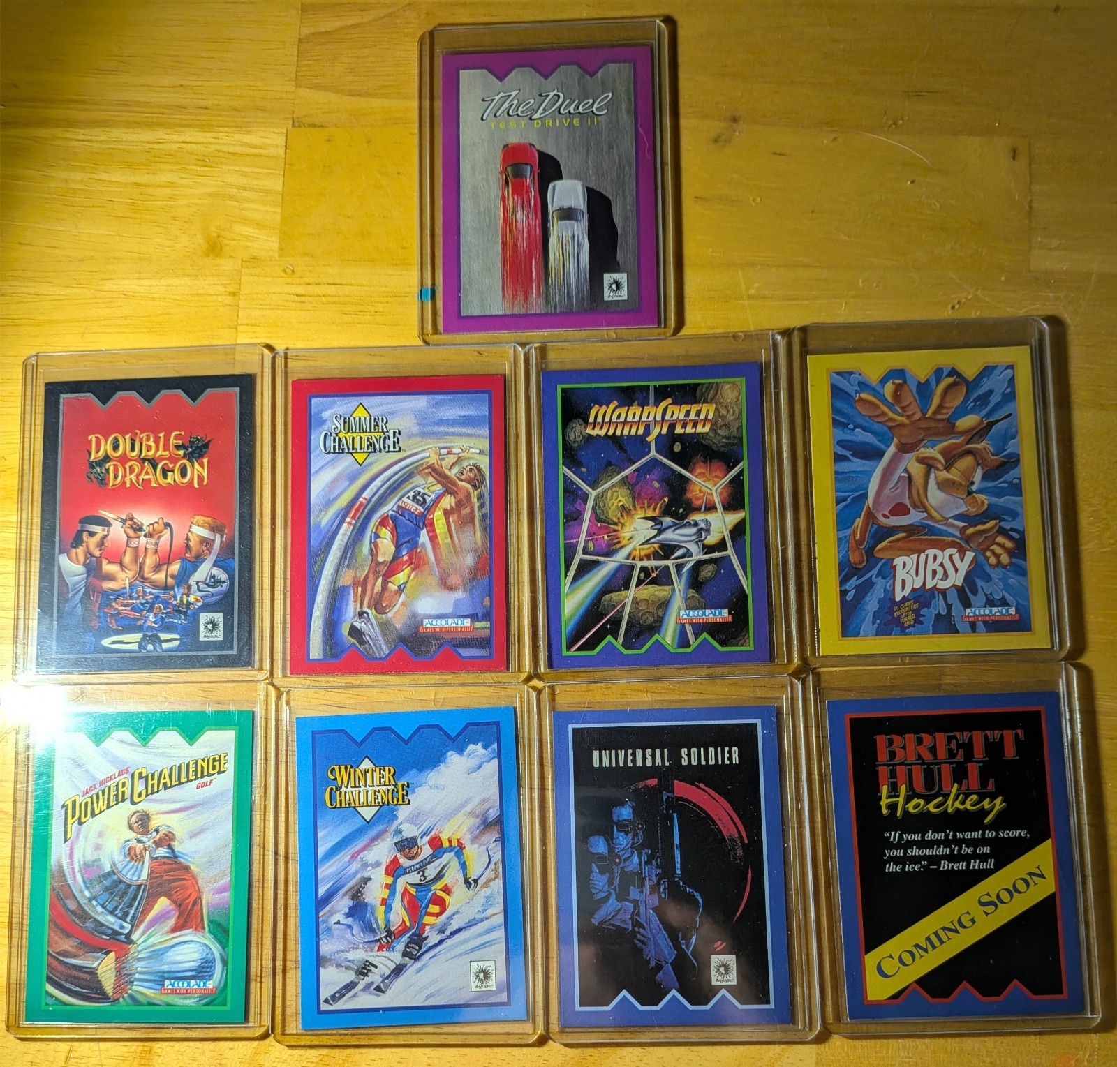 1993 Accolade Video Games Promos - Lot Of 9 Cards. See Description and Pictures