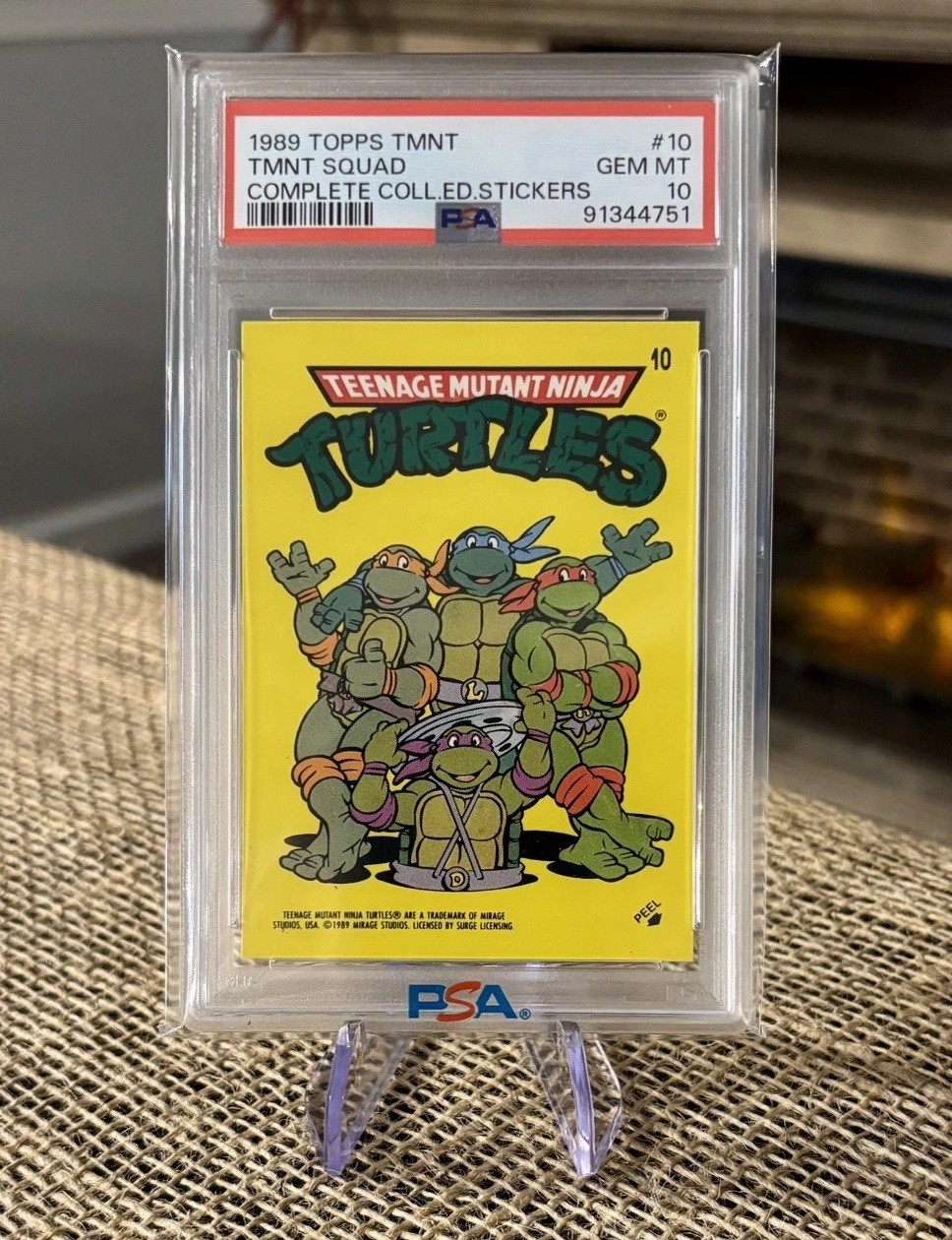 1989 Topps Teenage Mutant Ninja Turtles Collectors Edition Sticker #10 PSA 10