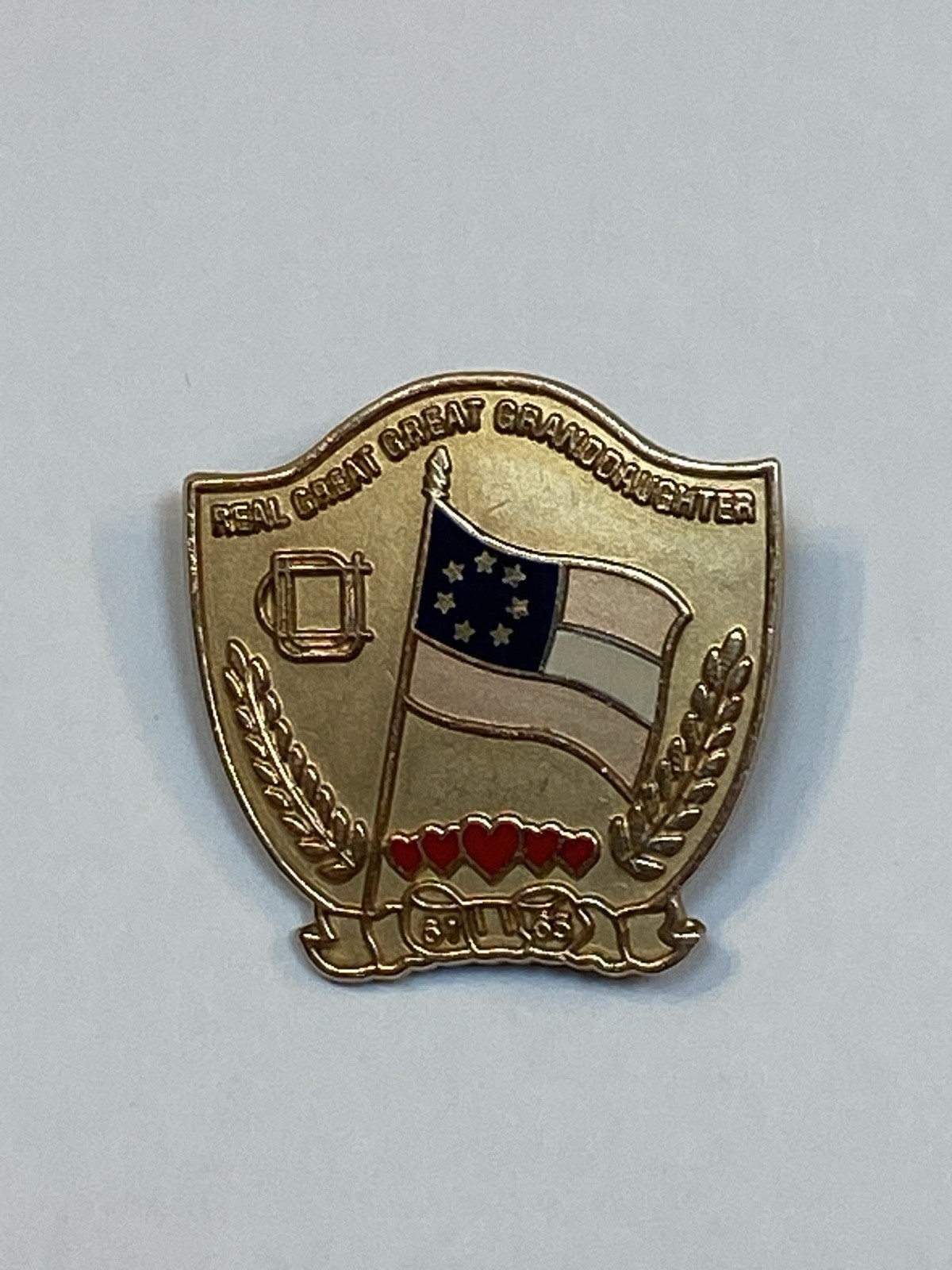UDC United Daughters of the Confederacy Pin Gold Filled Real 2nd Great Grand GF